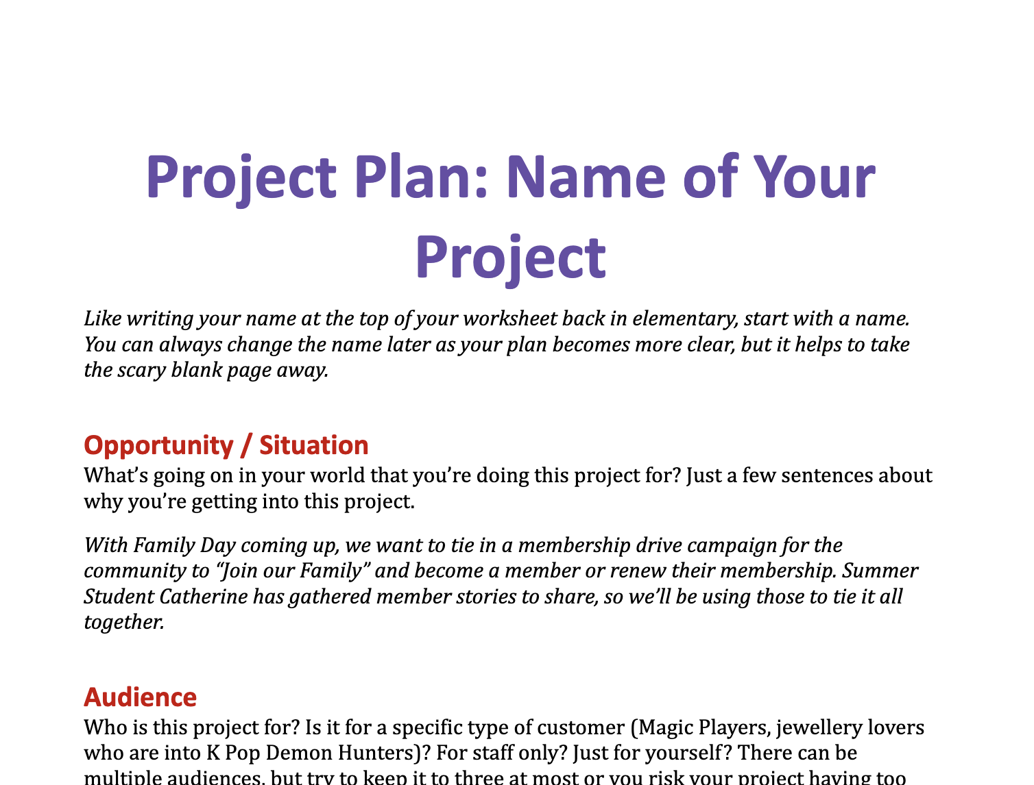 Do The Thing: Project Management Plan